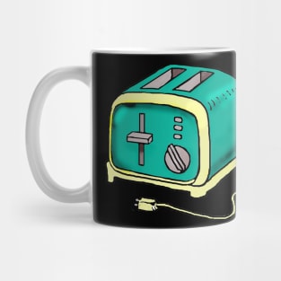 A nice green toaster with yellow trim Mug